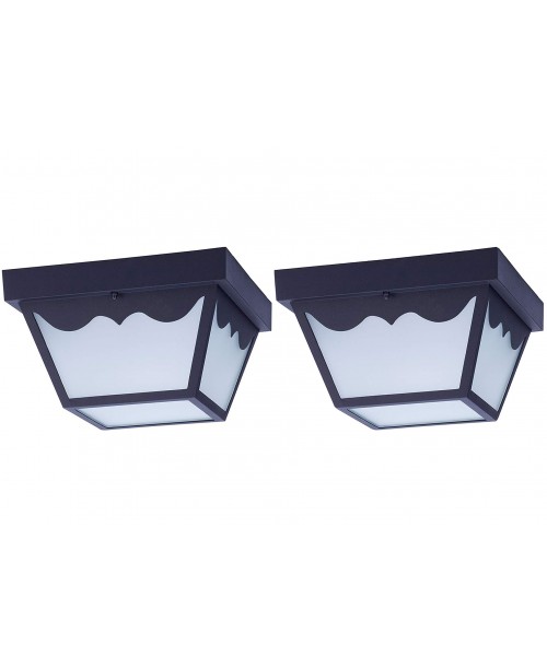Led Outdoor Porch Ceiling Light Fixture Black Steel Housing