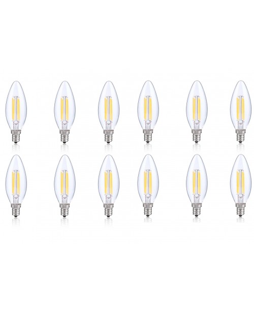 LONICERA SERIES LED FILAMENT BULBS 4 W AC 120 V 2700K WARM WHITE COZY LIGHT (12 pack)