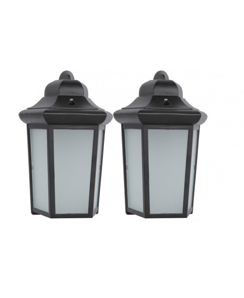 Black Cast Aluminium housing Frosted Glass 9W DOB (2 Pack)