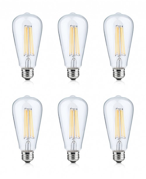 LONICERA SERIES LED FILAMENT BULBS 6W AC 120 V 2700K WARM WHITE COZY LIGHT E26 BASE ST-21