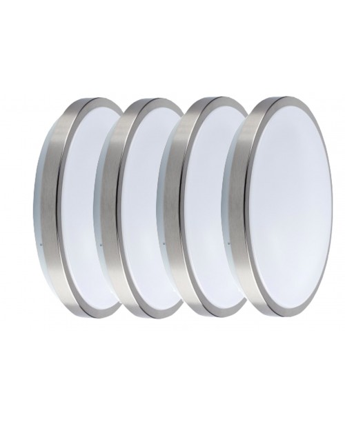 11"  STAIN NICKEL CEILING FLUSH MOUNT SINGLE RING LED LIGHT 15 W 1050LM  4000K PMAA+STEEL DIMABLE  ( 4 pack  )